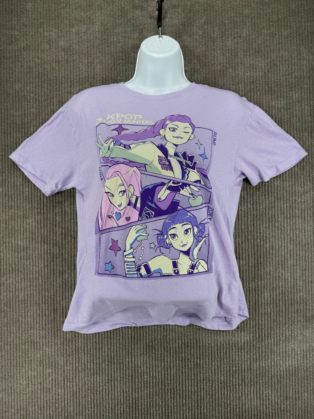 Netflix K-Pop Demon Hunters Lavender Graphic Tee L
